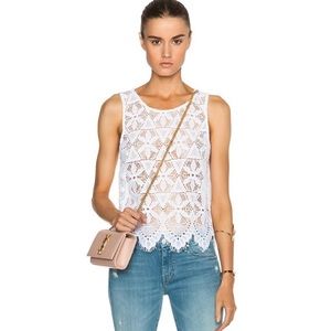 Frame Blanc Le Lace Scallop Tank